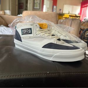 New rare Sample VANS OG Half Cab UL LX Devils Details white blue Mens Sz 9 W10.5